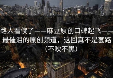 路人看傻了——麻豆原创口碑起飞——最催泪的原创频道，这回真不是套路（不吹不黑）