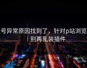 账号异常原因找到了，针对p站浏览器｜别再乱装插件