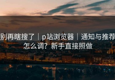 别再瞎搜了｜p站浏览器｜通知与推荐怎么调？新手直接照做