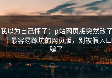 我以为自己懂了：p站网页版突然改了｜最容易踩坑的网页版，别被假入口骗了