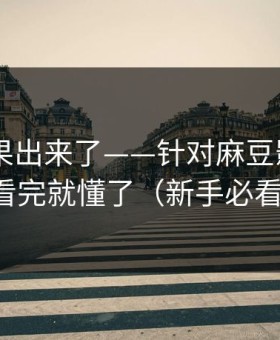 实测结果出来了——针对麻豆影视——看完就懂了（新手必看）