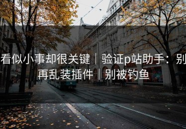 看似小事却很关键｜验证p站助手：别再乱装插件｜别被钓鱼
