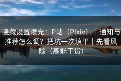 隐藏设置曝光：P站（Pixiv）｜通知与推荐怎么调？把坑一次填平｜先看风险（高能干货）