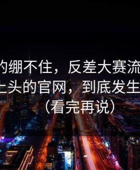今晚真的绷不住，反差大赛流量起飞：最让人上头的官网，到底发生了什么？（看完再说）