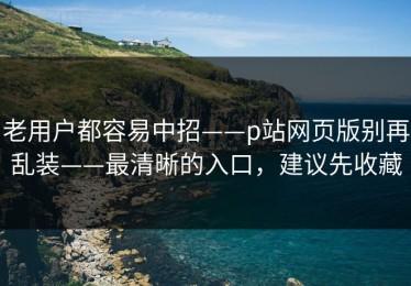 老用户都容易中招——p站网页版别再乱装——最清晰的入口，建议先收藏