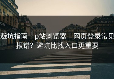 避坑指南｜p站浏览器｜网页登录常见报错？避坑比找入口更重要