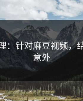 一手整理：针对麻豆视频，结论有点意外