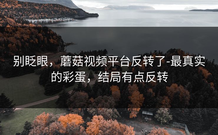 别眨眼,蘑菇视频平台反转了-最真实的彩蛋,结局有点反转 别眨眼,蘑菇视频平台反转了-最真实的彩蛋,结局有点反转