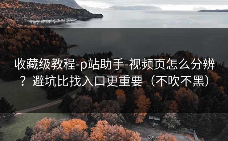 收藏级教程-p站助手-视频页怎么分辨?避坑比找入口更重要(不吹不黑) 收藏级教程-p站助手-视频页怎么分辨?避坑比找入口更重要(不吹不黑)