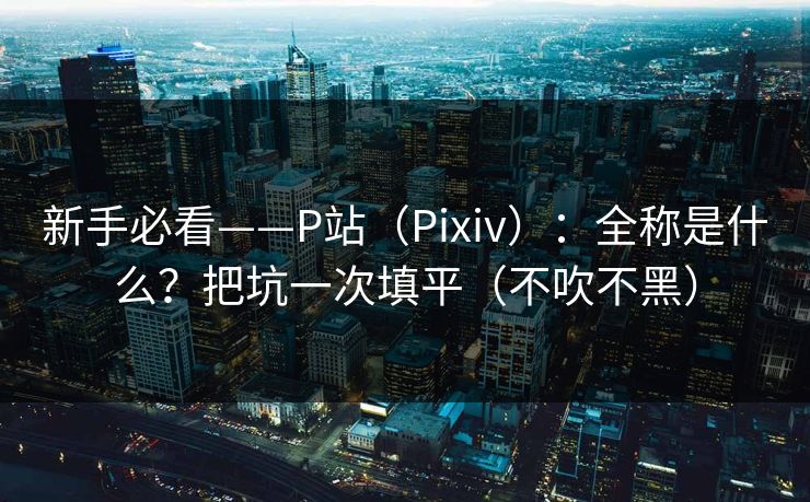 新手必看——P站(Pixiv):全称是什么?把坑一次填平(不吹不黑) 新手必看——P站(Pixiv):全称是什么?把坑一次填平(不吹不黑)